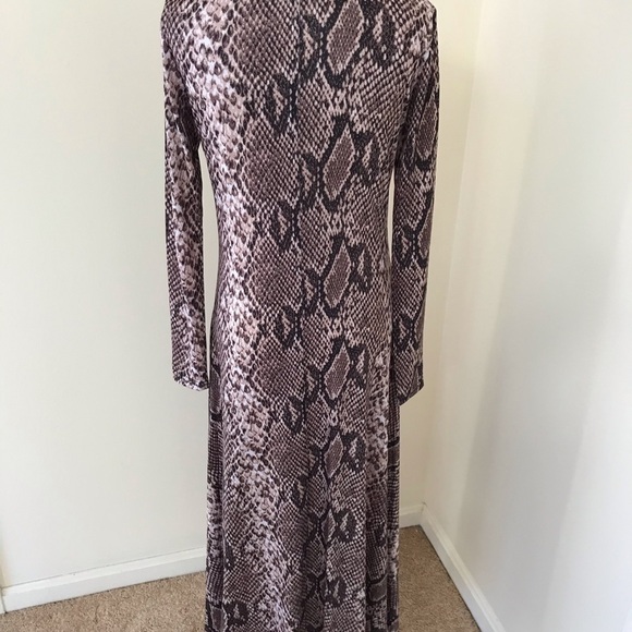 Resume size S snake print Long Sleeve midi dress - Picture 4 of 8